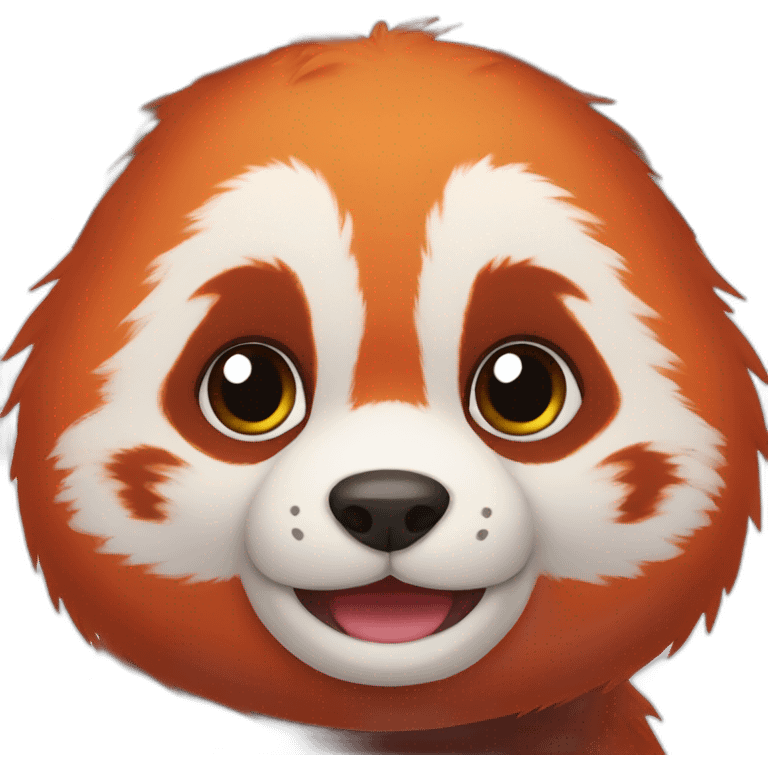 Red panda kawai emoji