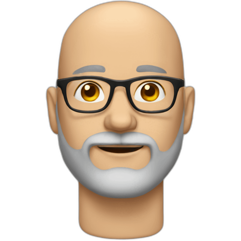 bald spanish white man with a beard around 50yo with glasses on the forehead emoji