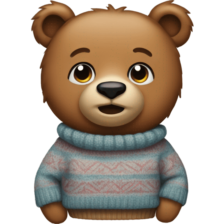 Bear with sweater on emoji