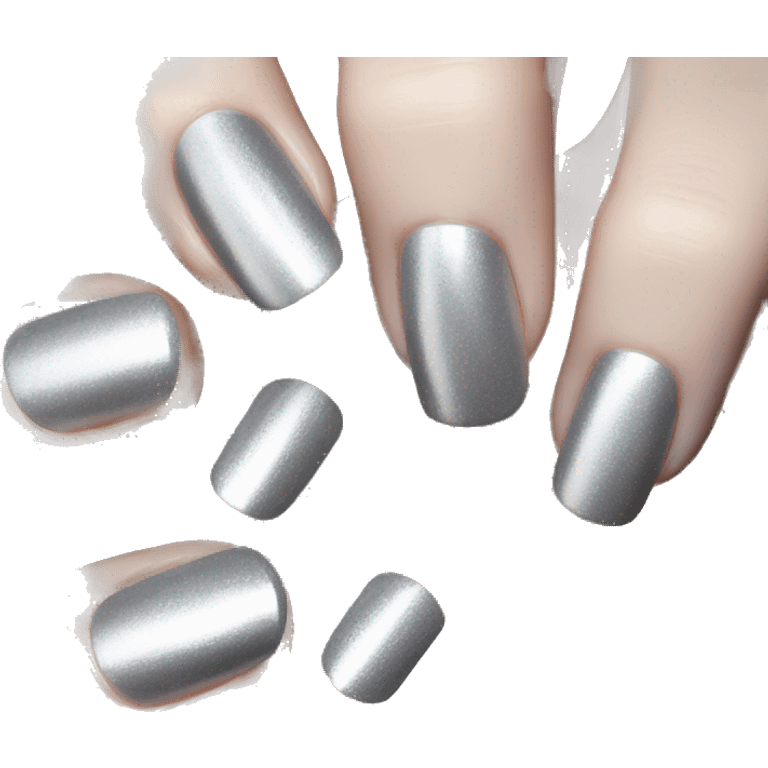 silver manicure  emoji