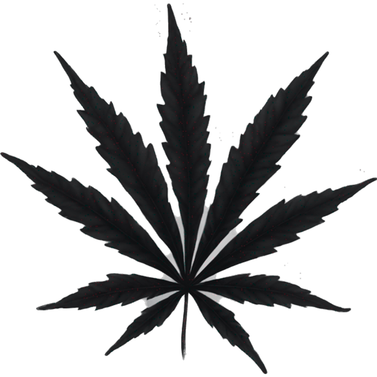 Black weed leaf emoji