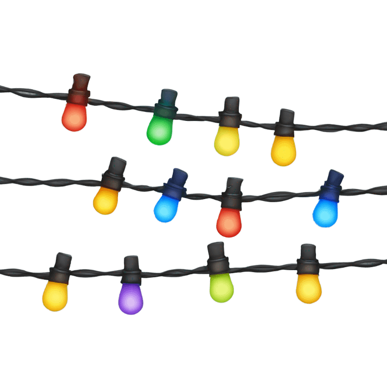 String of colorful Christmas lights  emoji