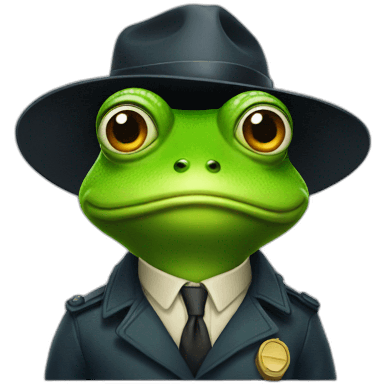 detective frog emoji