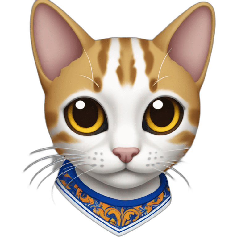 Gato con la camiseta del Talavera cf emoji