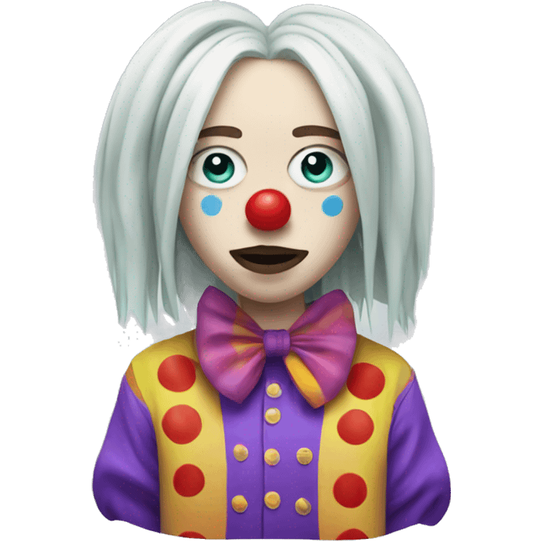 billie eilish in a clown costume  emoji