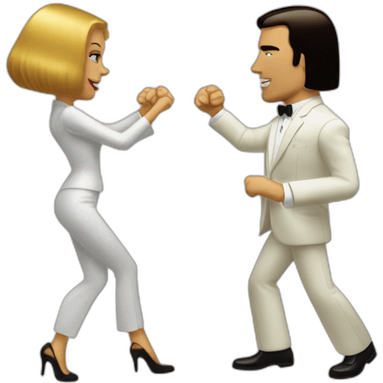 Uma Thurman and John Travolta dancing in Pulp Fiction emoji