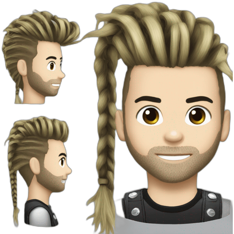 Bill Kaulitz skunk hair 2000s emoji