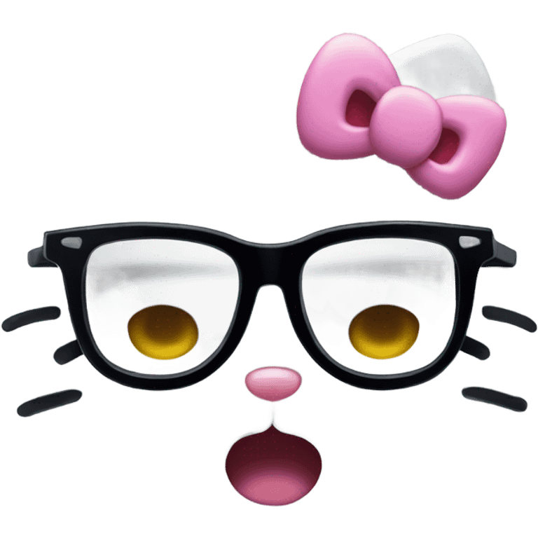 Hello kitty with glasses emoji