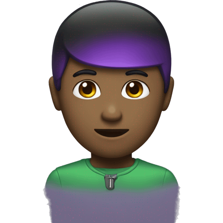 Black green and purple heart emoji