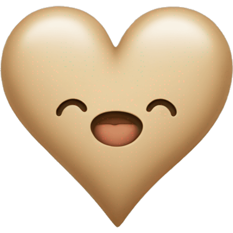 Beige heart emoji