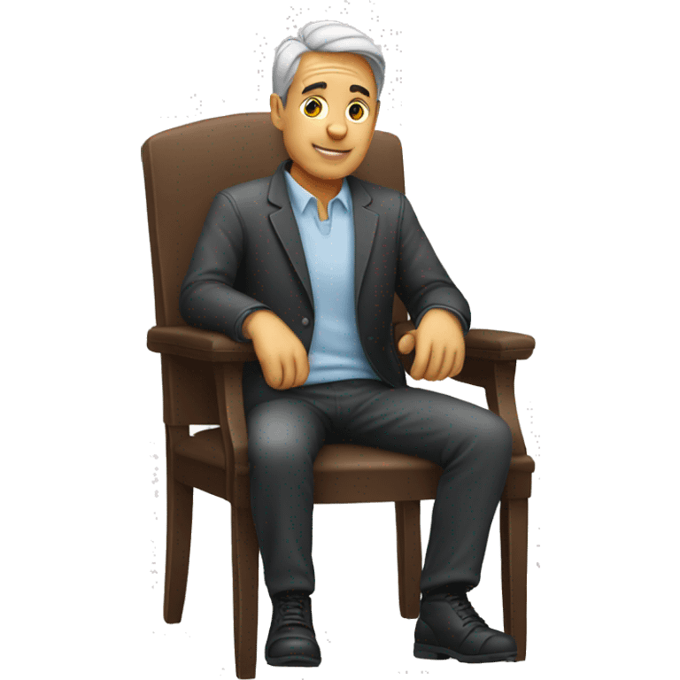 Man sitting on chair emoji