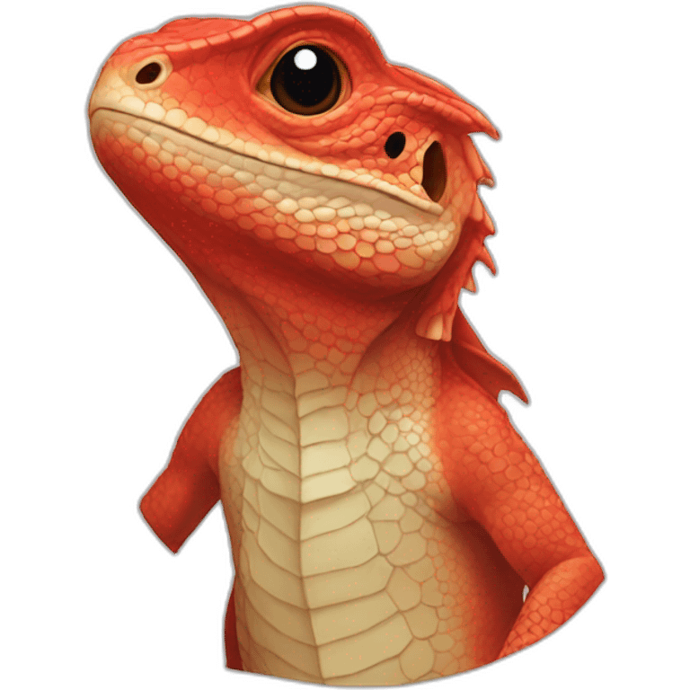 Red Pogona emoji