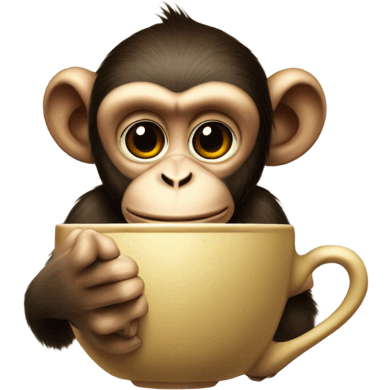 Monkey sipping tea emoji