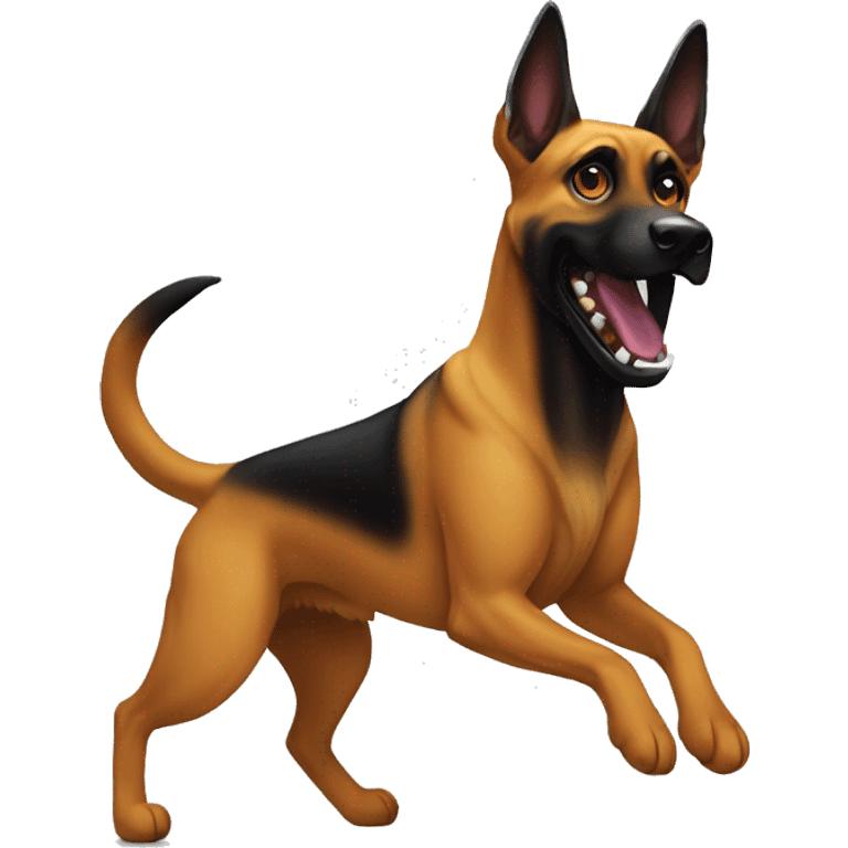 malinois run pumpkin scary spooky halloween emoji