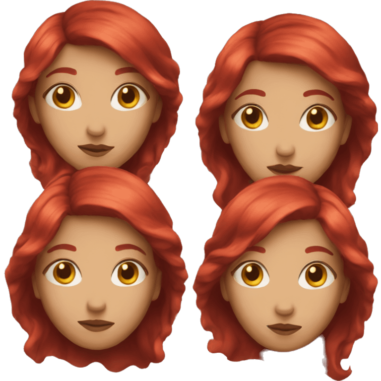 woman with cherry red hair emoji