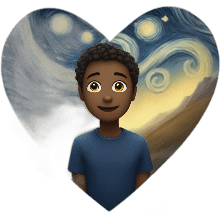 "starry night" inside a heart Human emoji