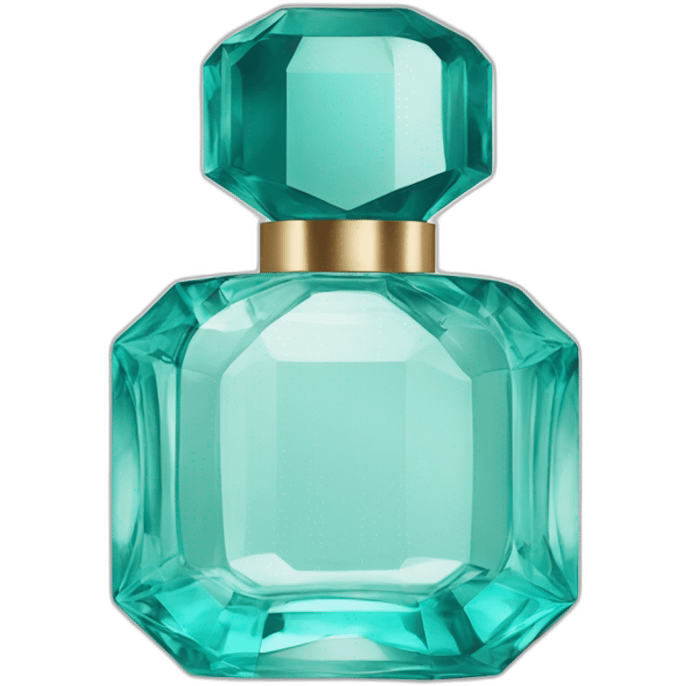 Iconic Octogonal Crystal Fragrance Bottle Turquoise Tint emoji