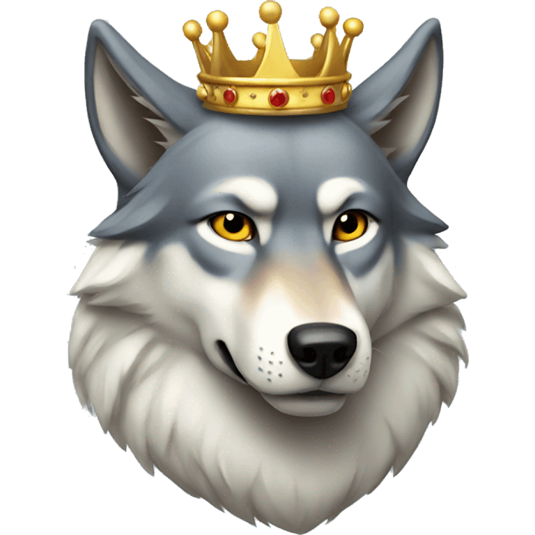 wolf with crown emoji