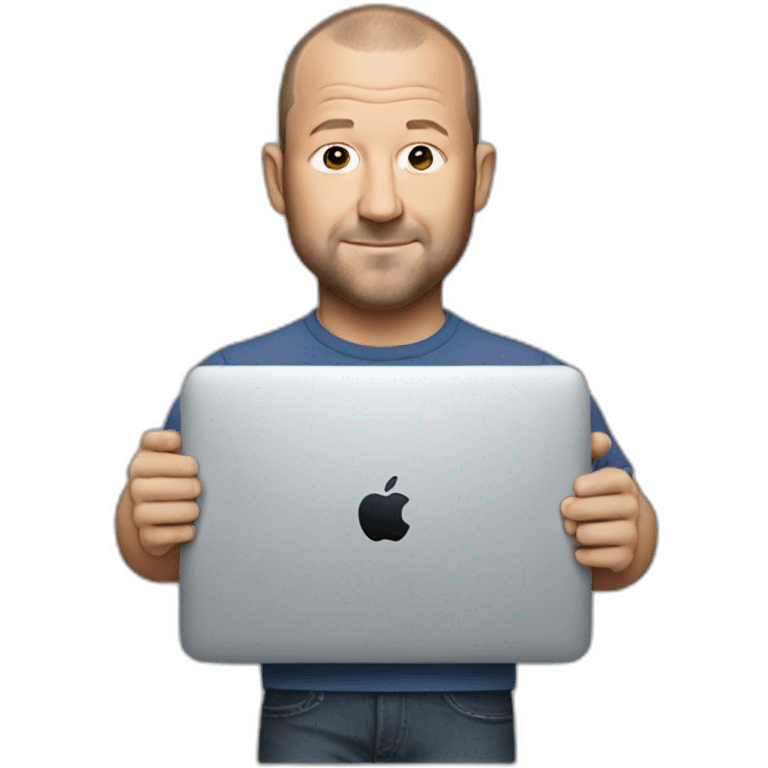 jony ive holding a macbook emoji