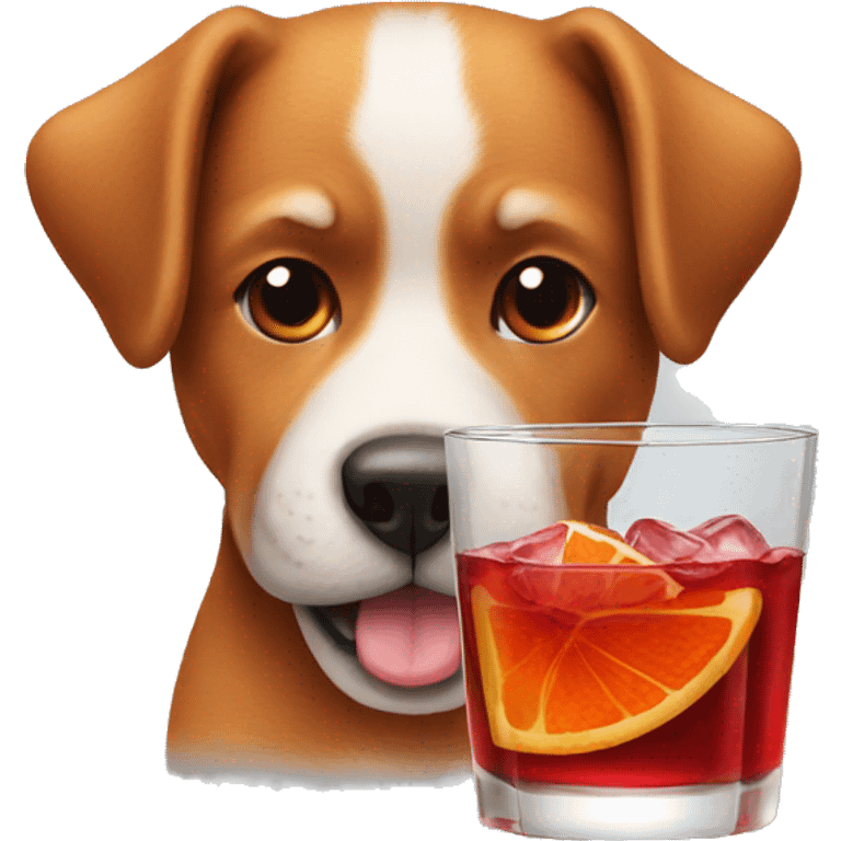 dog with negroni emoji