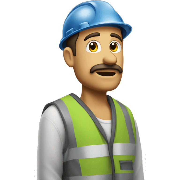 constructor guy thinking with his hand on this chin emoji