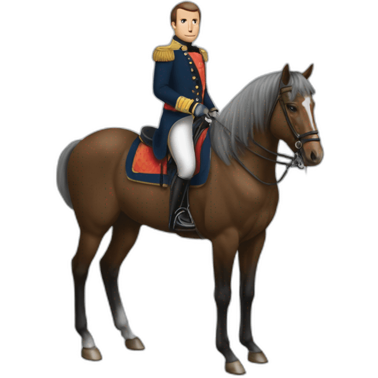 Macron a cheval emoji