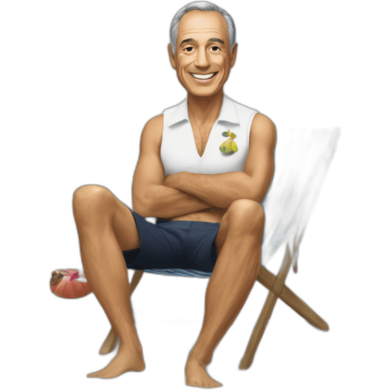 marcelo rebelo de sousa at the beach emoji