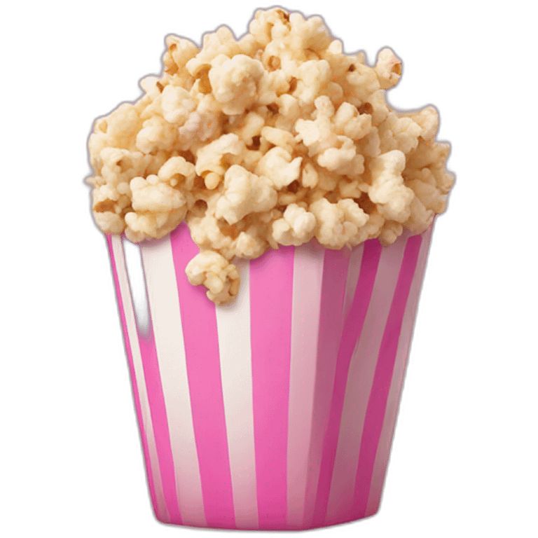 Pink-popcorn emoji