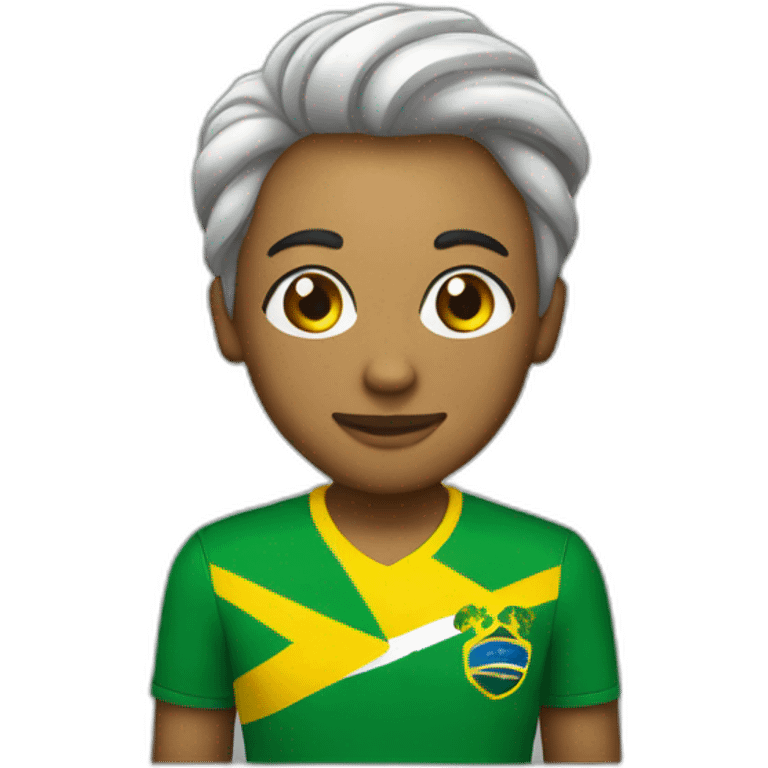 Vira lata com a camisa do Brasil emoji