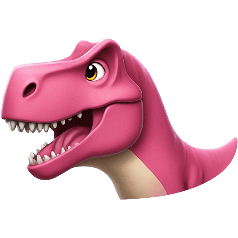 pink t-rex wave and say: "Berawren Sie uns bald wieder!" emoji