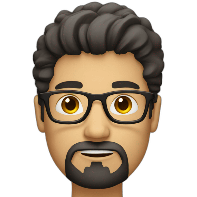 man,-dark-hair,-glasses,-goatee emoji