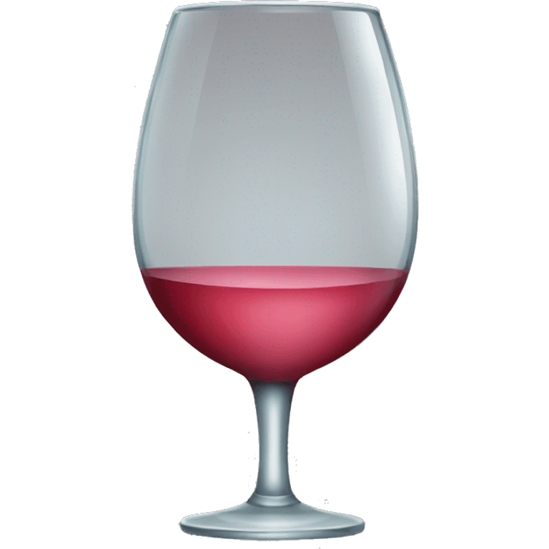 A glass of wine with a kiss emoji