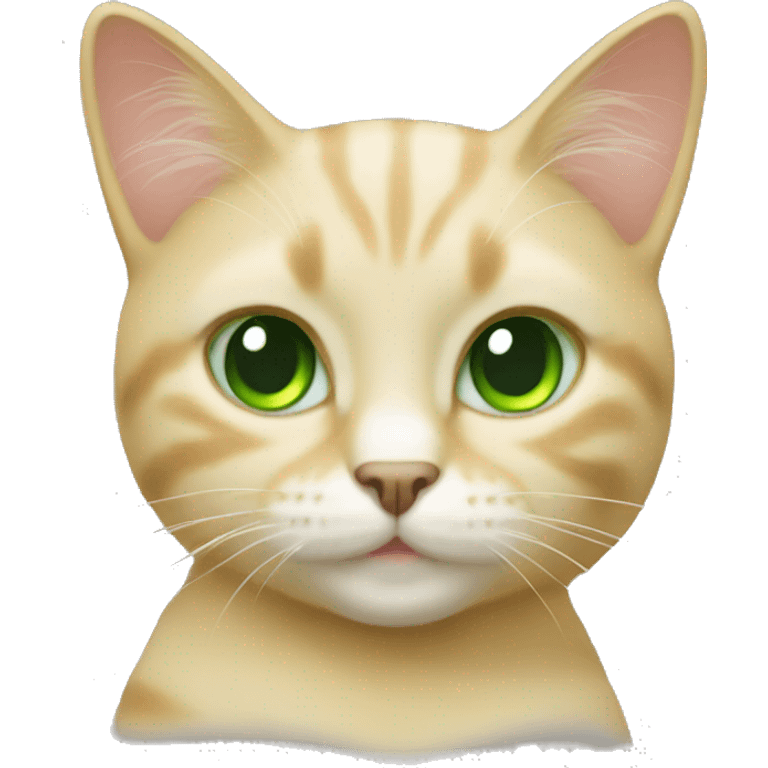 blonde cat green eyes  emoji