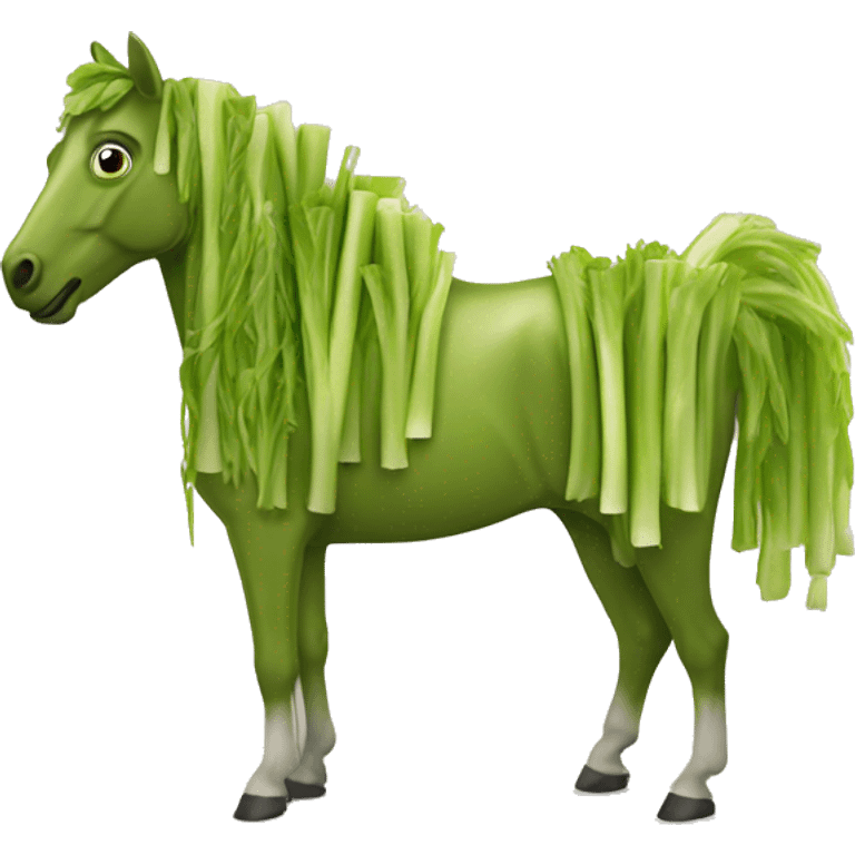 a horse made of celery emoji