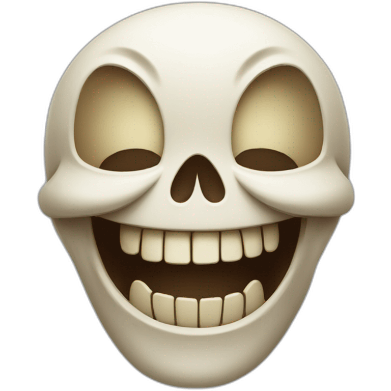 a skull laughing emoji