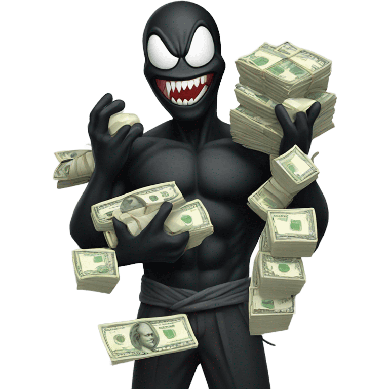 Venom holding money emoji