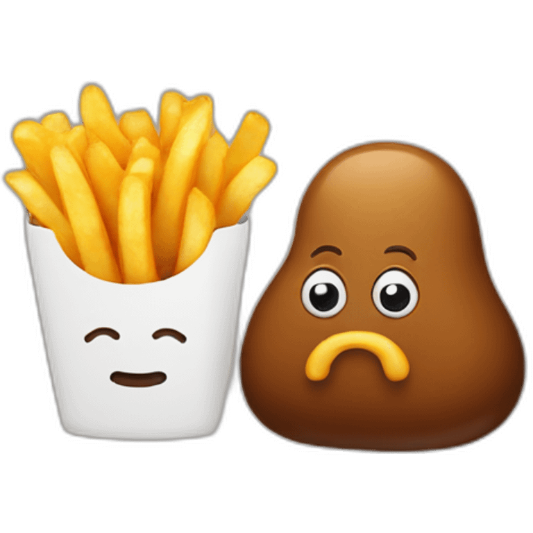 poo and fries emoji