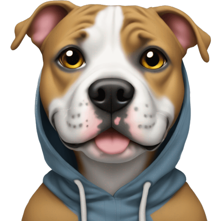 Staffy with hoodie emoji