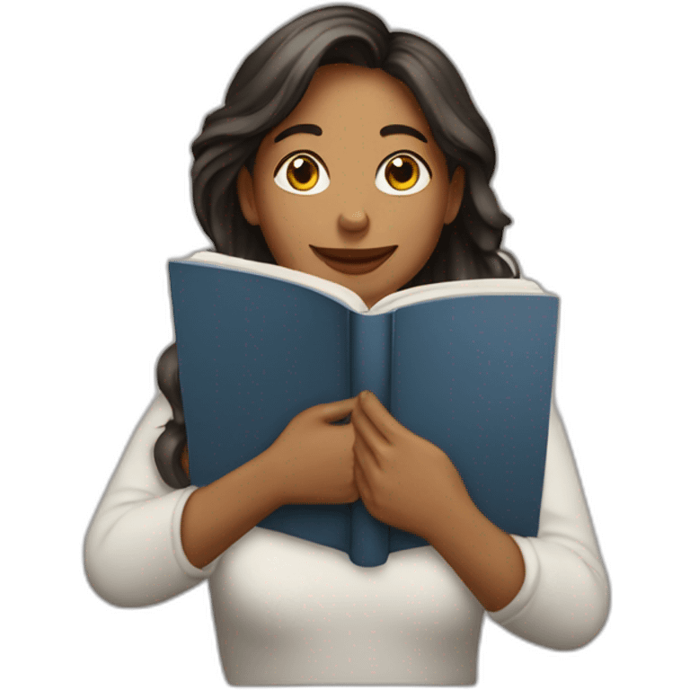 Libro con mujer emoji