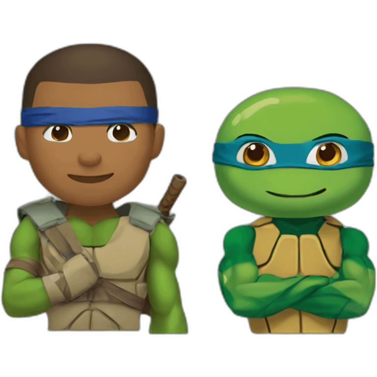 Mbappe and ninja turtles emoji