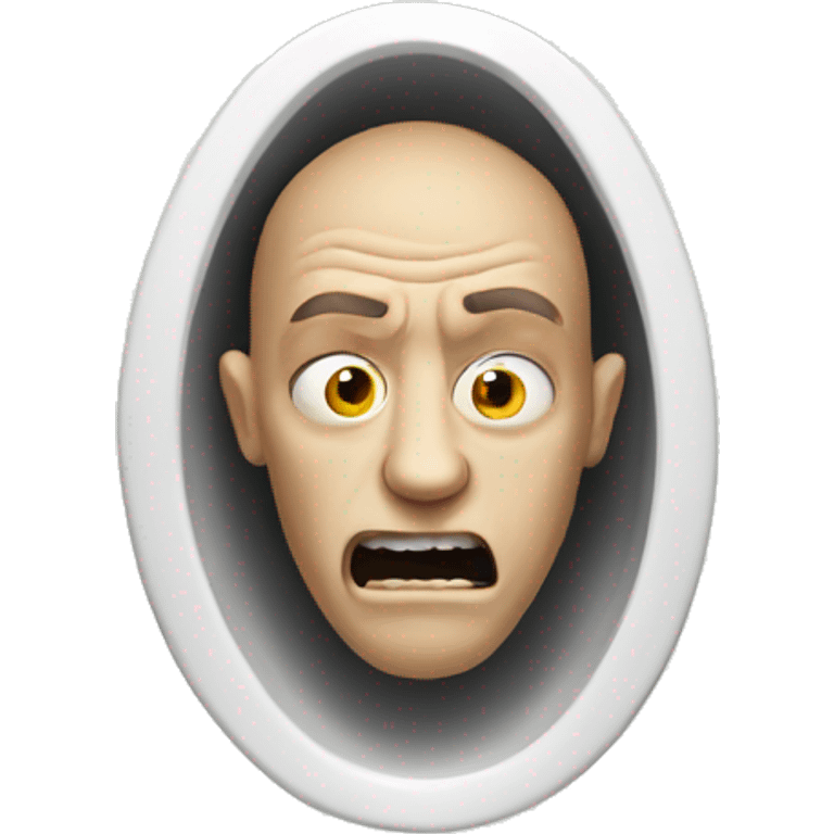 A Scary guy head in a toilet  emoji