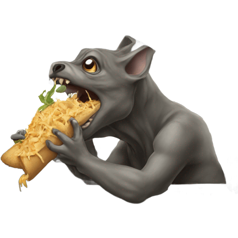 chupacabra eating a car emoji