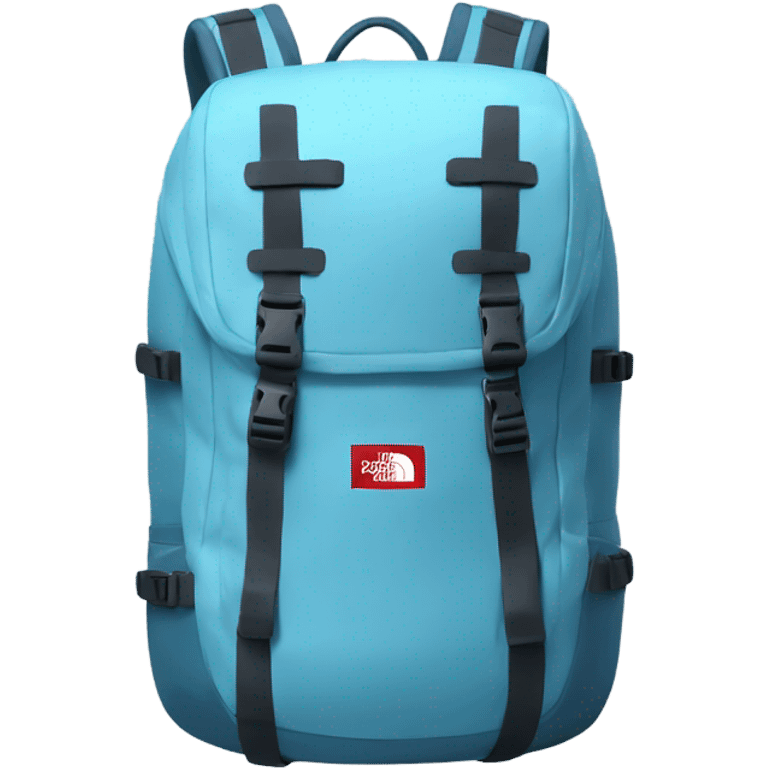 light blue north face backpack emoji