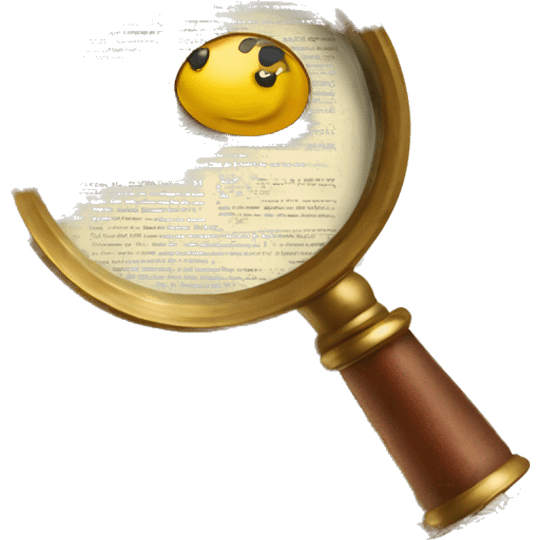 vintage book with magnifying glass emoji