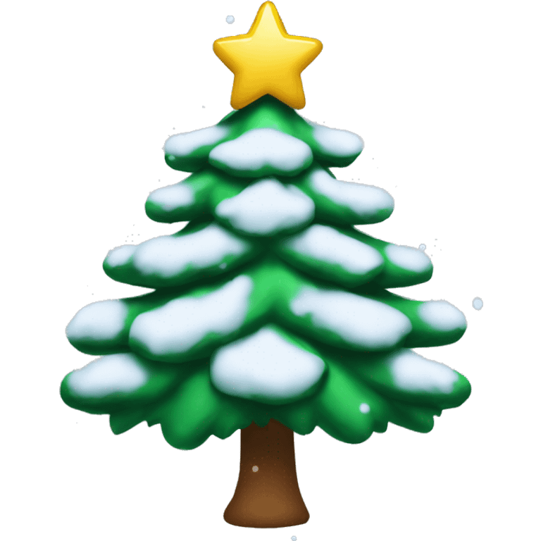 christmas tree with snow  emoji