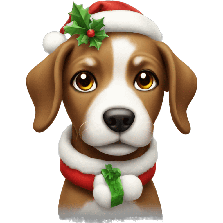 Christmas dog cute emoji