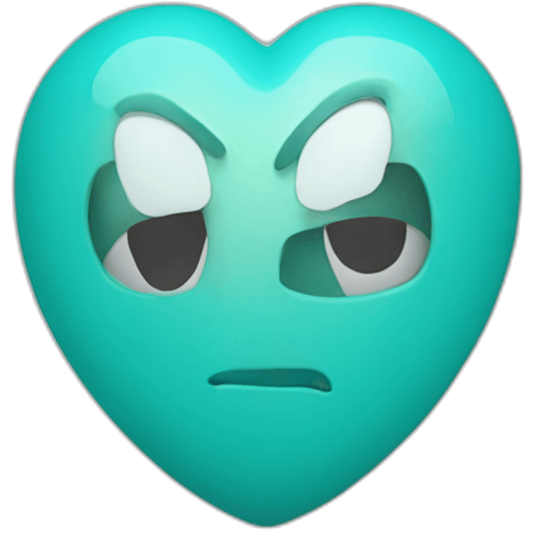 Un cœur turquoise  emoji