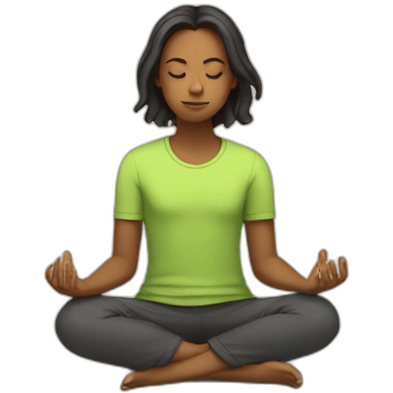 Teen meditating emoji