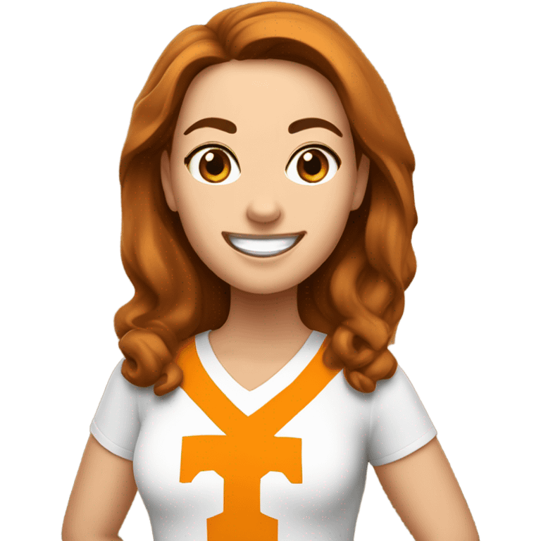 Tennessee Vols fan who is a white mom with brown hair  emoji