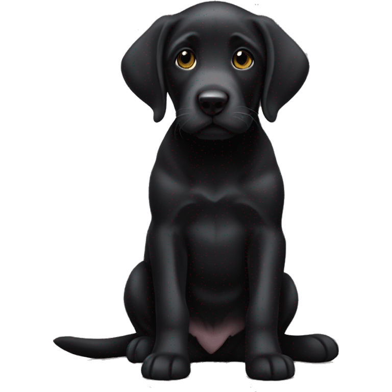 Black lab puppy emoji